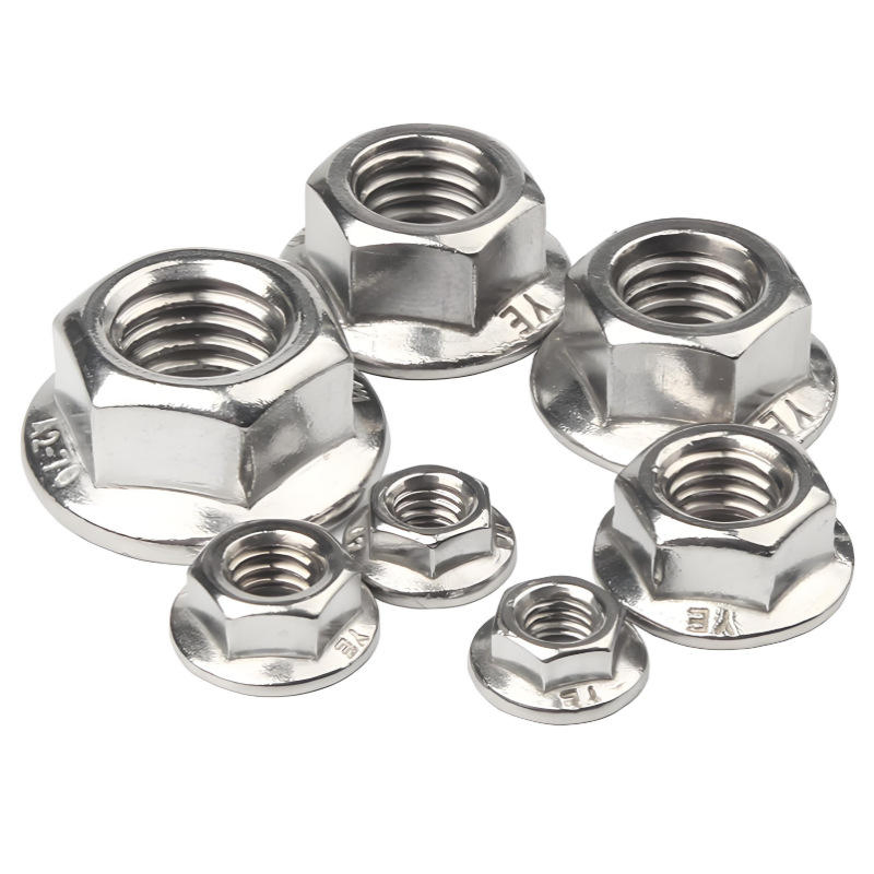 Titanium DIN6923 M5 M6 M8 M10 M12 M14 M16 Hex Flange Nuts Carbon Steel Coated Black Zinc