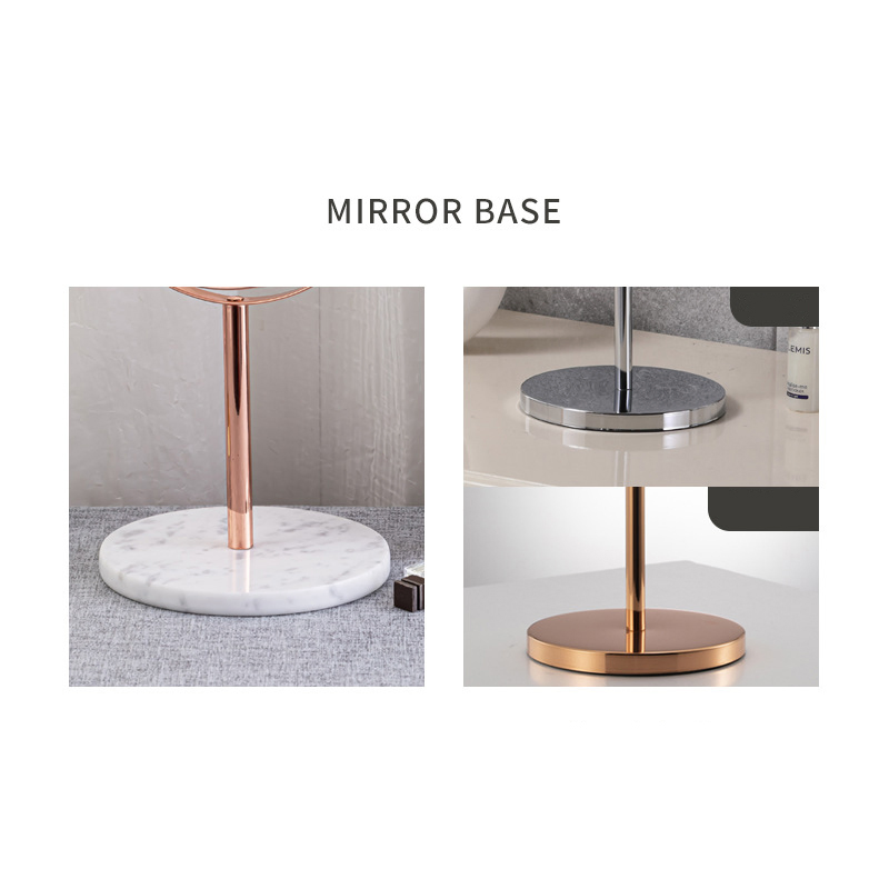 Bright Silver 7 Inch Customized Makeup Mirror Retro Desktop Dressing Table Mirror Bathroom 2X/3X/5X Magnifying Beauty Makeup Mirror