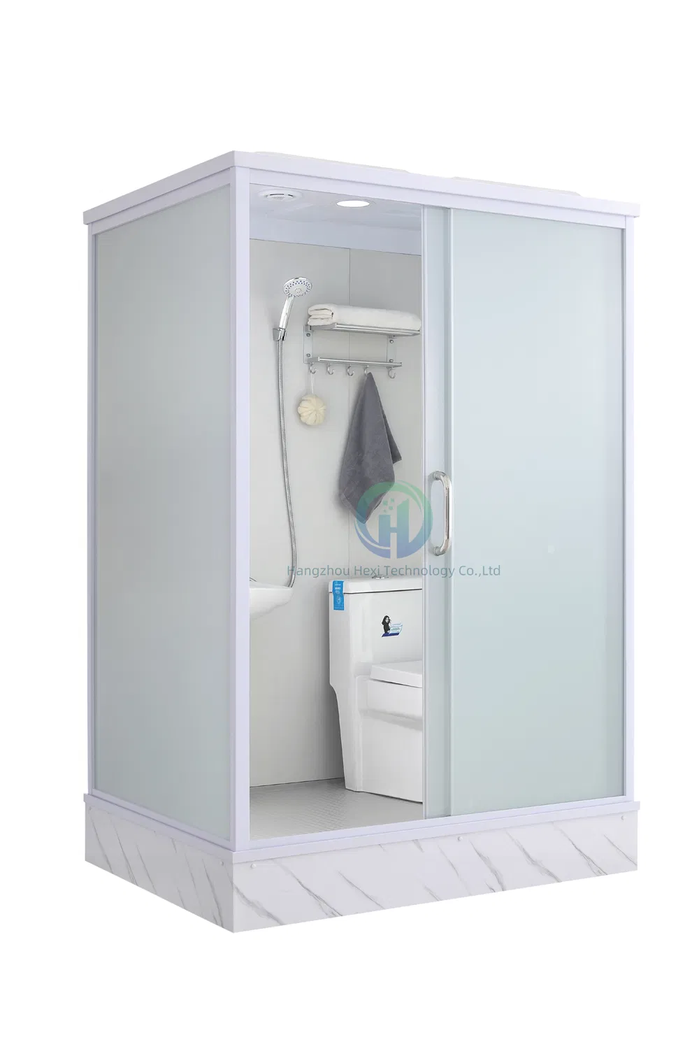 Complete Shower Unit Prefabricated Portable Glass Door Hotel Building Design Modular Luxury Prefab Bathroom Pod with