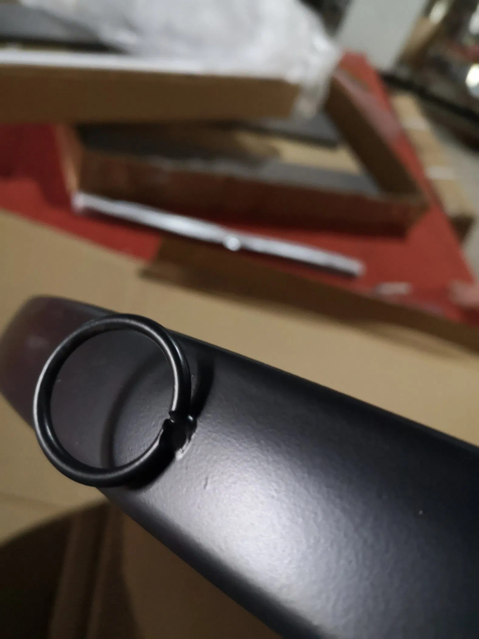 LED Mirror with Black Metal Frame for Bathroom