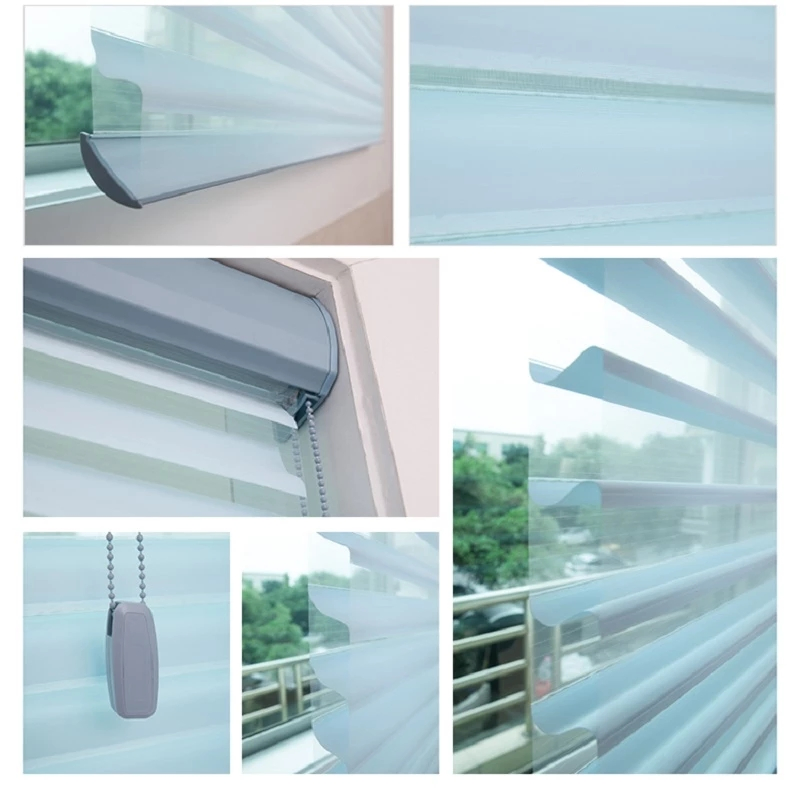 Home Decor Manual Roller Shangri-La Blinds Zebra Shades Window Shutter