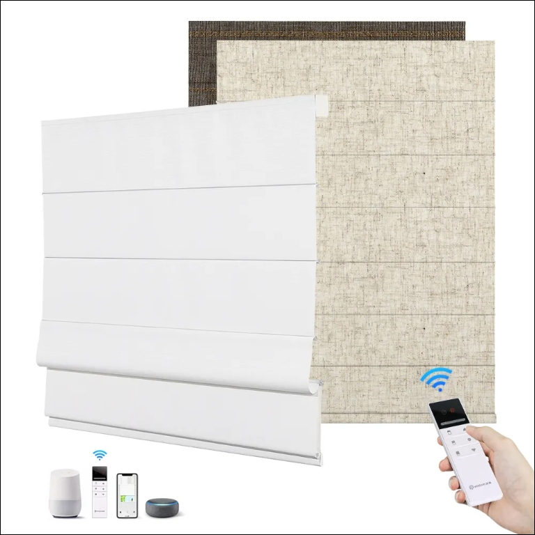 Wholesale Custom Modern Linen Roman Shades Motorized Blinds Roller Shades