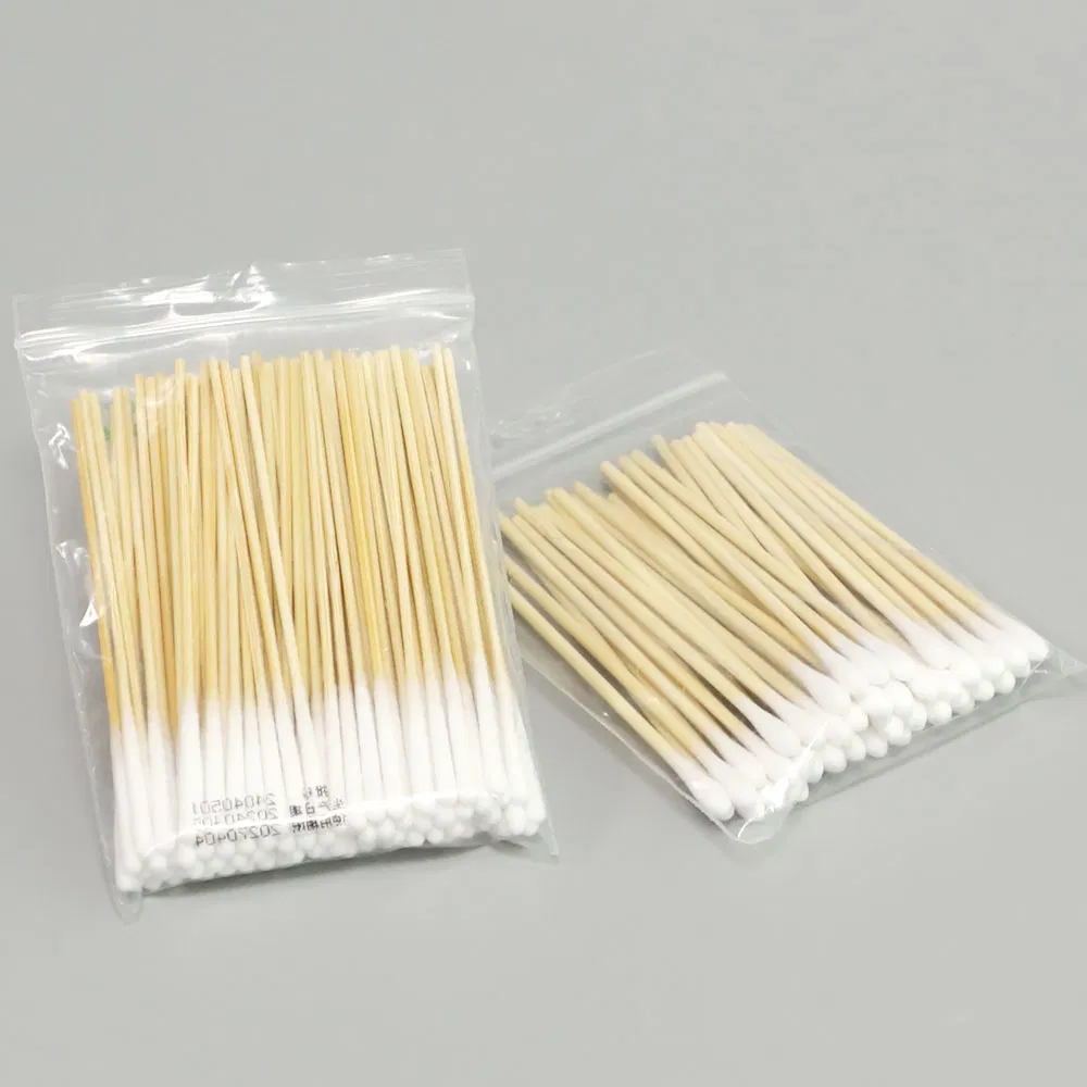 Disposable Bamboo Wooden Stick Cotton Swab Pointed Cotton Buds Special Makeup for Tattoo Eyebrow Trimming
