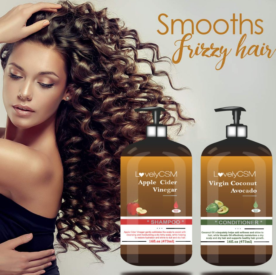 Online Wholesale and Retail Repairing Biotin Herbal Anti Hair Loss Lice Shampoo Apple Cider Vinegar Avocado Coconut Conditioner Hair Growth Shampoo