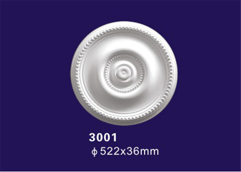 Flower Shape Polyurethane Ceiling Medallion / Lamp Medallion for Home Decoration