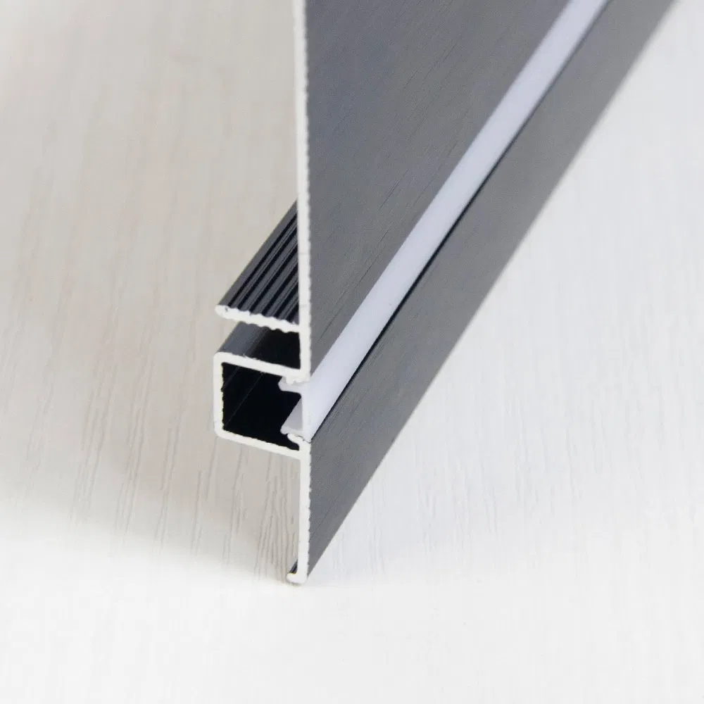 Decorative Flooring Black Color Clip-Type Aluminum Skirting Baseboard