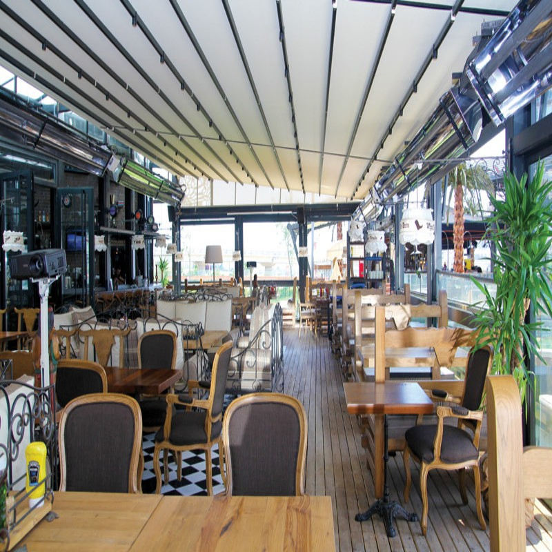 Electric Roof Awning LED Lights with Outdoor Party Roller Blinds