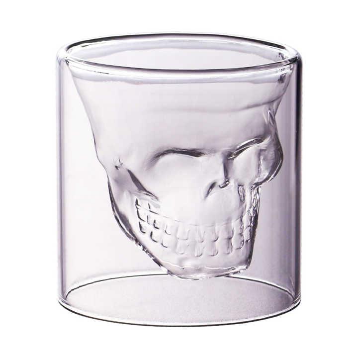 Hot Selling Skull Style Glass Wine Cup for Home Use