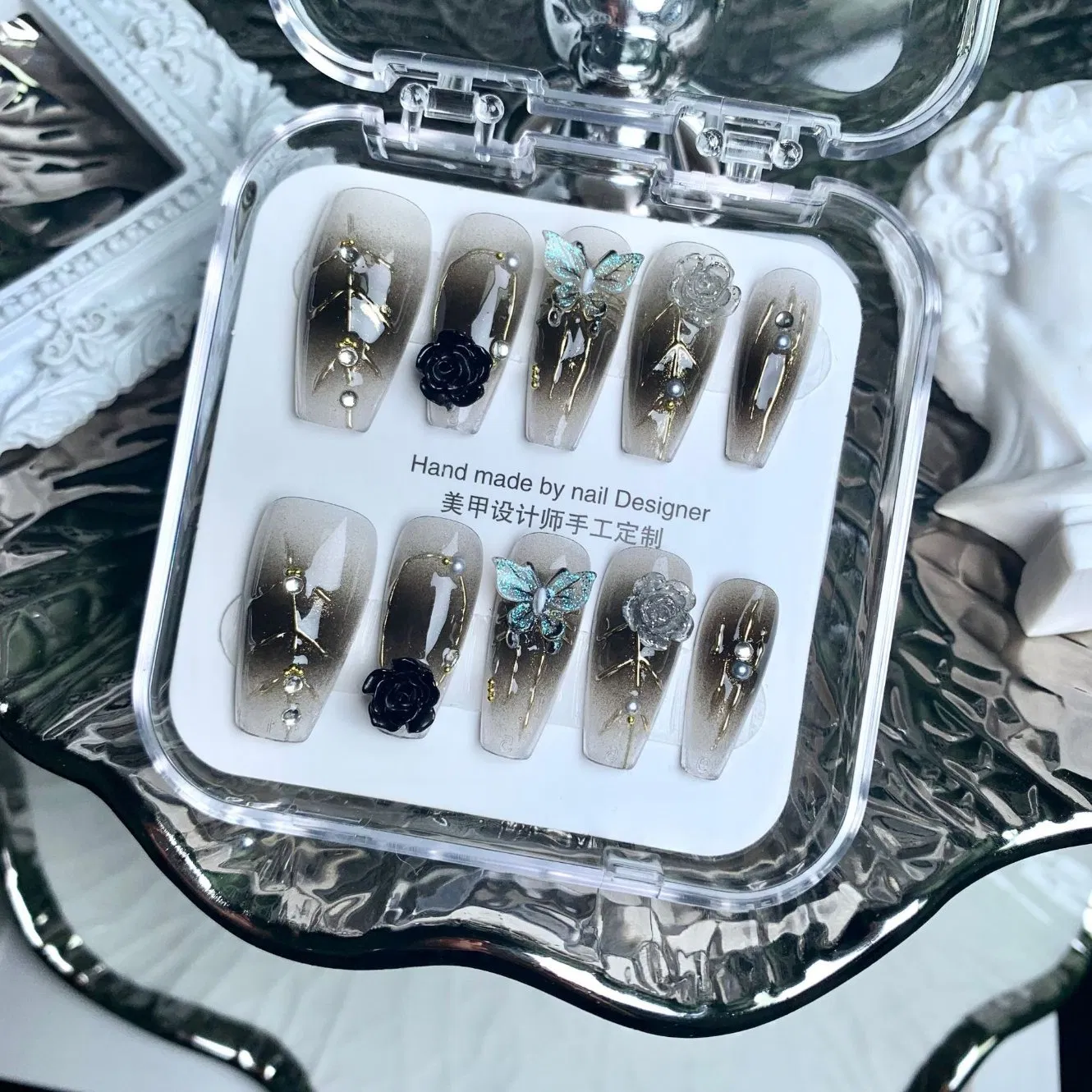 Custom Packing Artificial Nails Supplies Art False Nails Luxury Long Ballerina Press on Nails