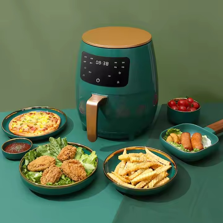 2024 New 4.5L Home Air Fryer Large Capacity Touch French Fry Machine Chicken Fryer Electric Fryer