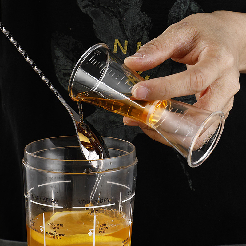 Food Grade Barware Plastic Cocktails Shaker Clear Beverage Shaking Ice Shaker Bottle