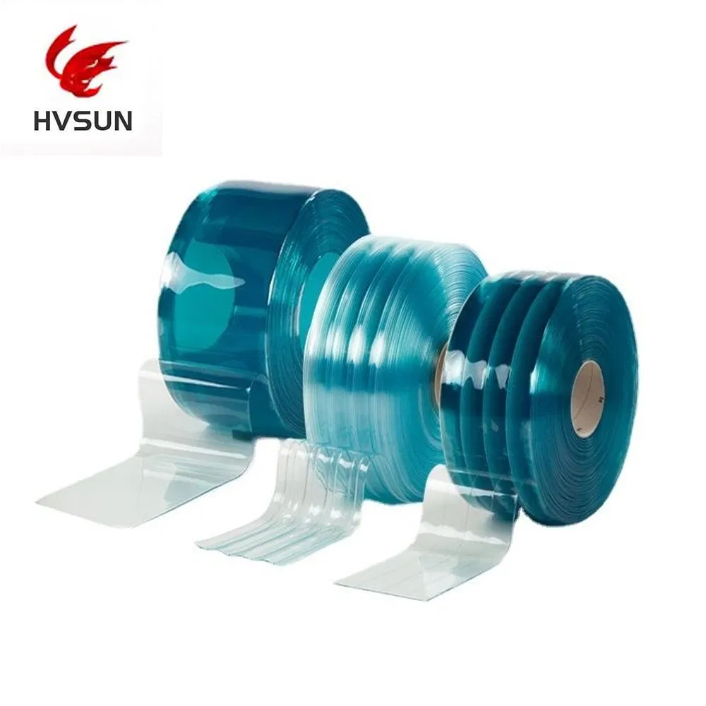 Heavy Duty Thick Transparent Blue PVC Strip Door Curtain Energy Saving Anti-Condensation Industrial Cold Room Freezer Air Curtain Soft Plastic Long Lasting