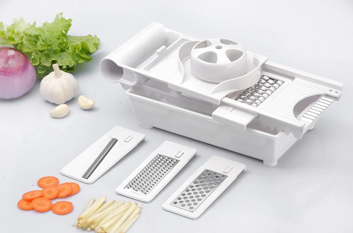 Multi Functional Plastic Kitchen Slicer Grater Shredder, Julienne W/ Safety Guard