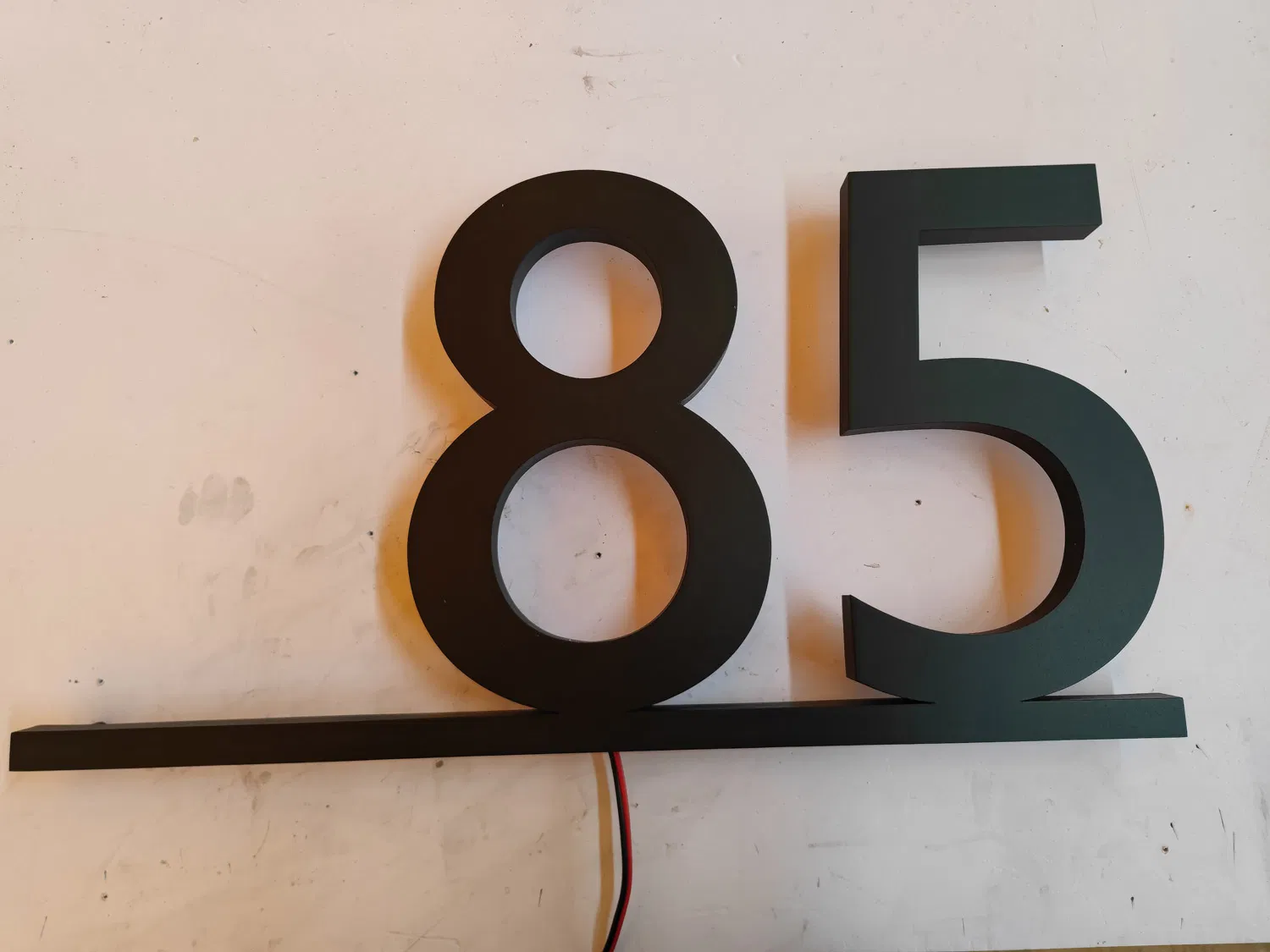 Stainless Steel Backlit Letter Sign Room Number Brushed Black Backlit LED Channel Letter Sign