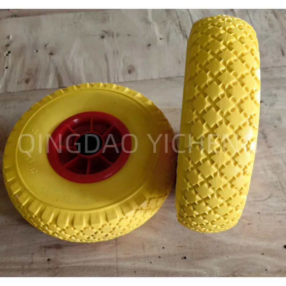 10X3.00-4 Flat-Free Wheels for Garden Carts Dolly Trolley Dump Cart Hand Truck Wheelbarrow