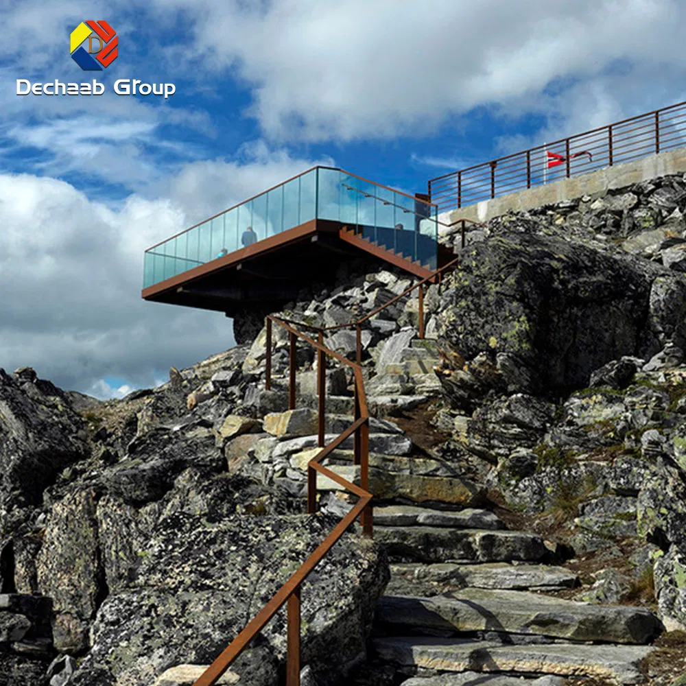 CE Certified Glass Railing with Customized Upright Post