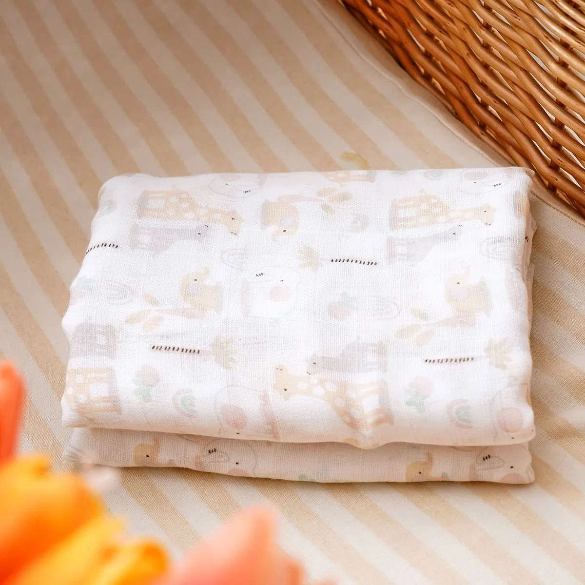 Детское муслиновое одеяло с принтом 120x110 см