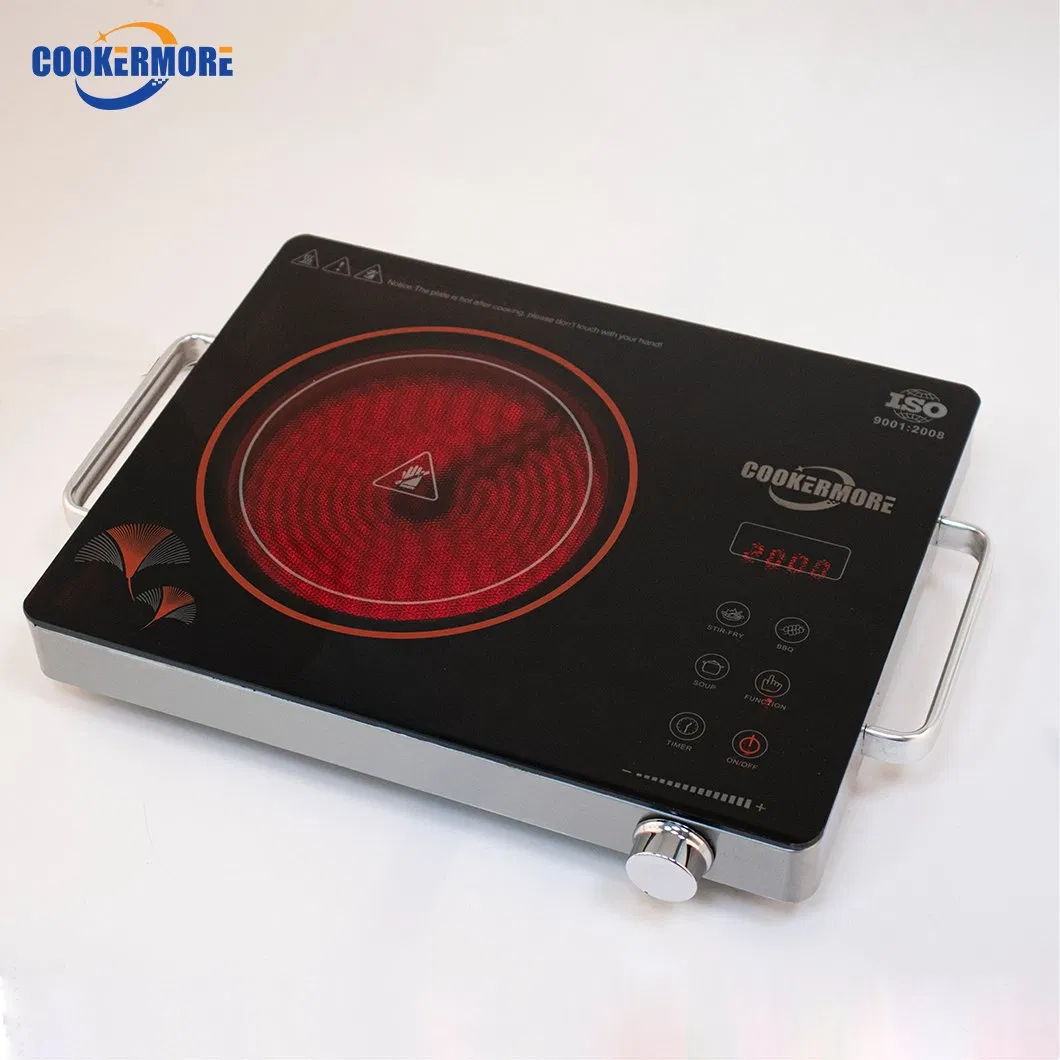 2000W 220V Aluminium Body Safe and Energy Saving Touch Control Far Induction Infrared Cooker