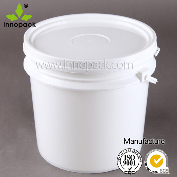 White Round Injection Moulding 2.5L Plastic Pail for Milk