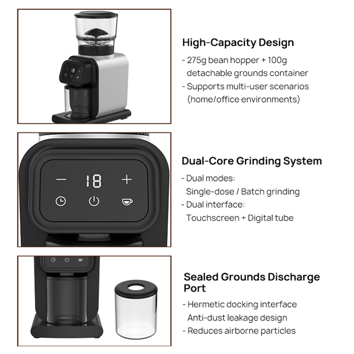 Cg-001 High Quality Electric Burr Coffee Grinder Multifunctional Blender for Household Use Wholesale