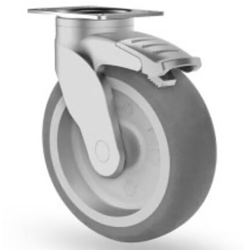 Medical Caster Plastic Bolt Hole with Plain Bearing 100mm and 125mm