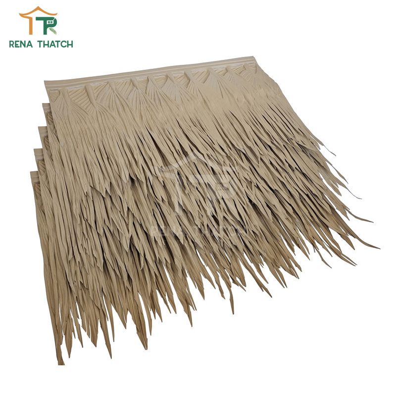 Water Resistant Emulation Artificial Palm Leaf Thatch Roof Synthetic Plastic Palm