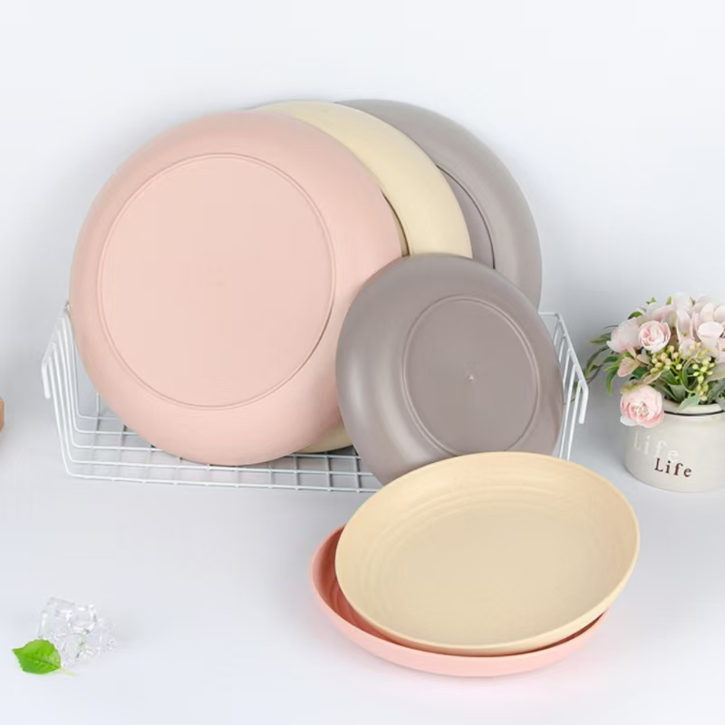Wholesale New Design Wheat Straw Vegetable Fruit Plate Dinner Plate