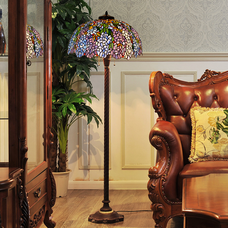 New Fashion Decoratiove Stained Glass Tiffany Floor Lamp for Home