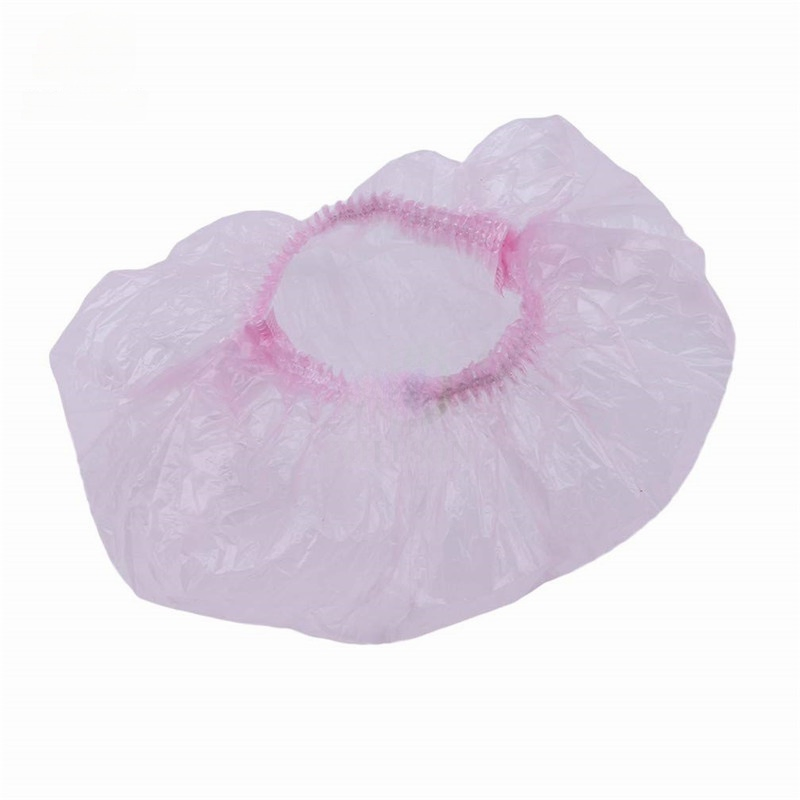 Disposable Waterproof Shower Caps/PE Hair Covers for Women Ideal for Salon Care/Bathing Hotels/ Beauty Salon