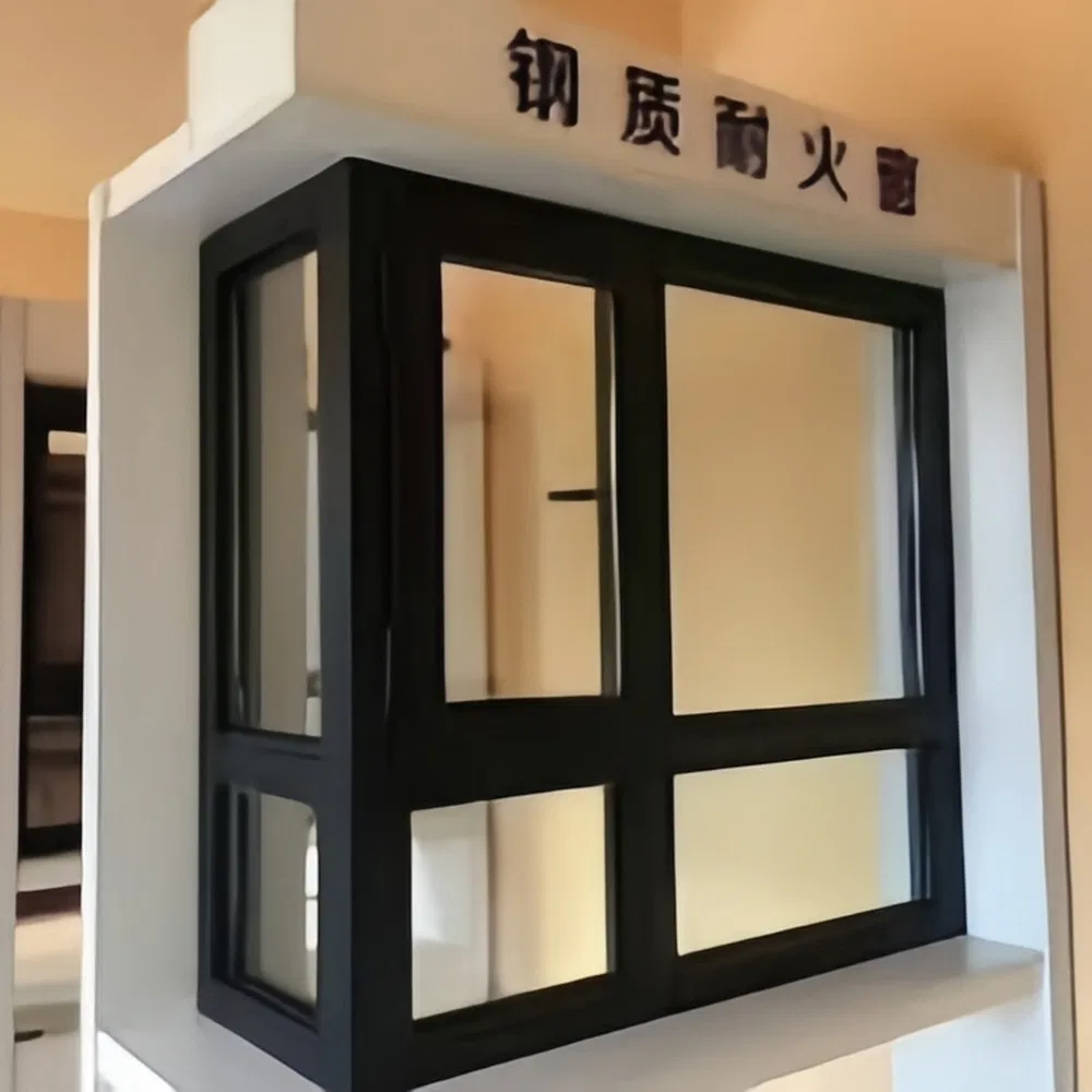 Double Glass Steel Smoke Seal Fire Rated Windows for Power Plants