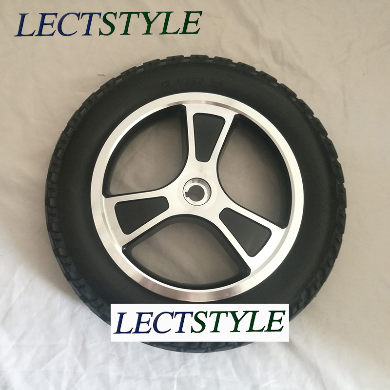 10" 12" Powered Wheelchair Rear Wheel on Mobility Wheelchair