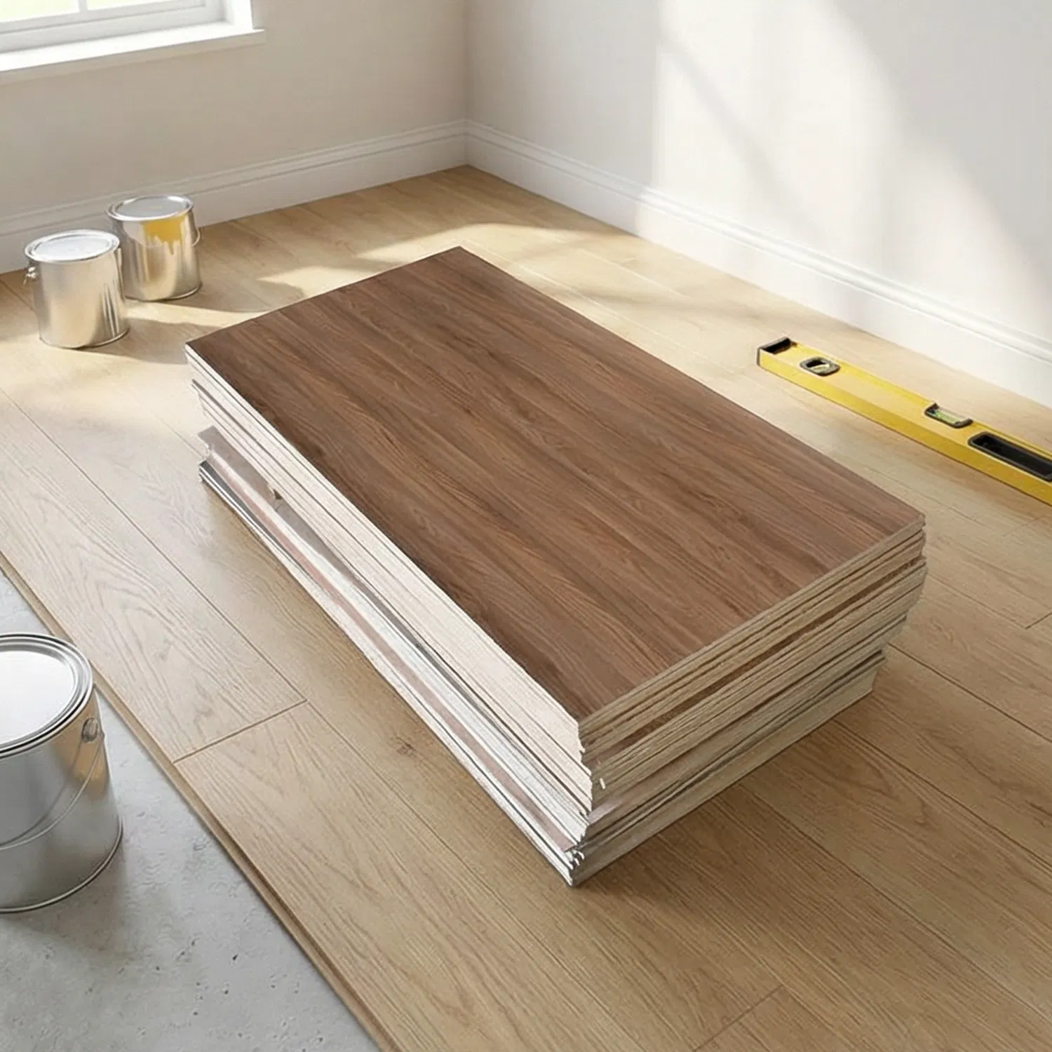 Okoume Plywood Board with Patterned Surface for Stylish Interiors