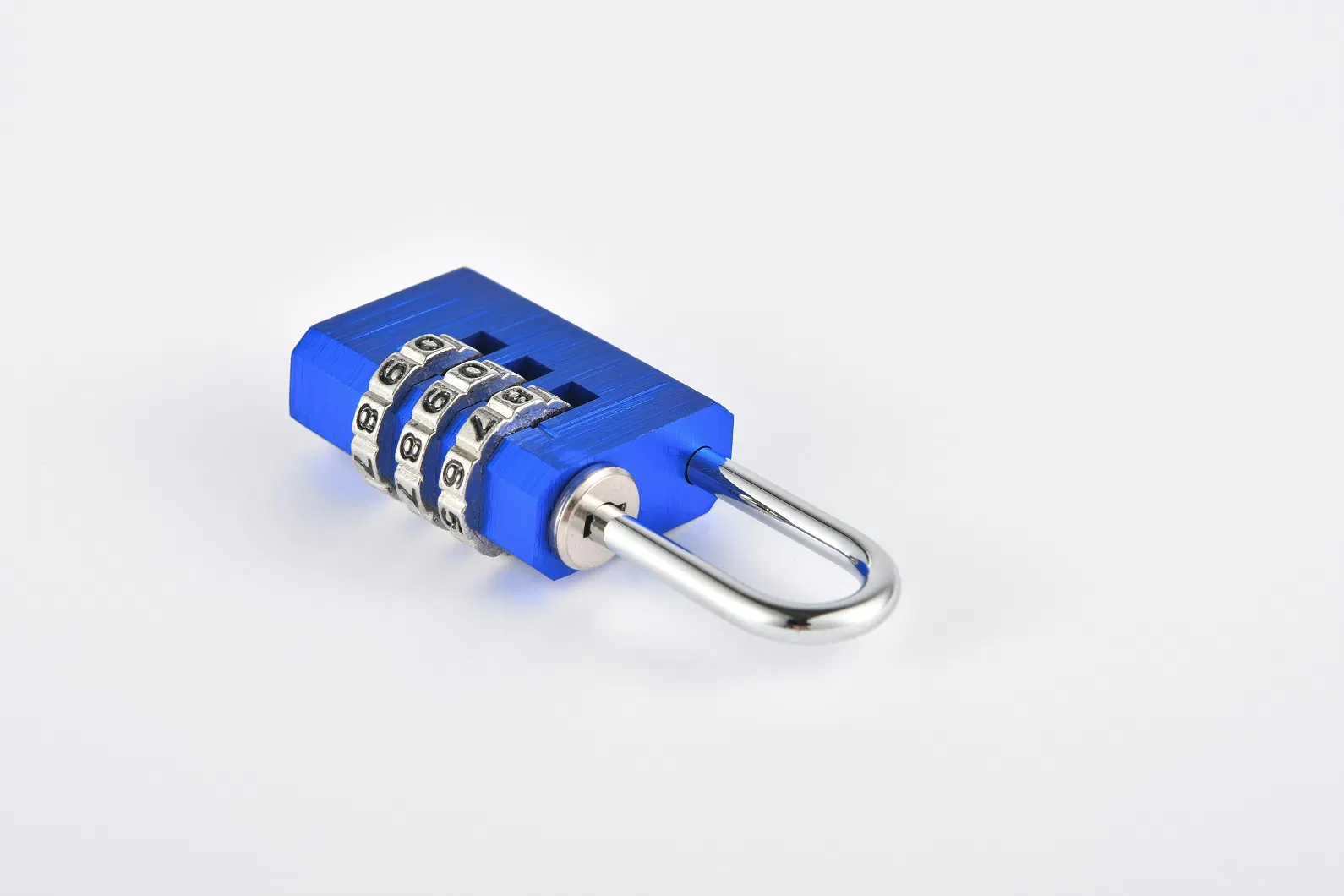 Blue Aluminum Alloy Combination Code 3 Dials Safety Economic Pad Lock