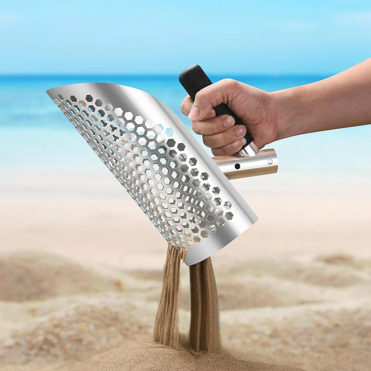Gold Detecting Tool Stainless Steel Sand Scoop Shovel Spade Beach Sand Scoop Shovel