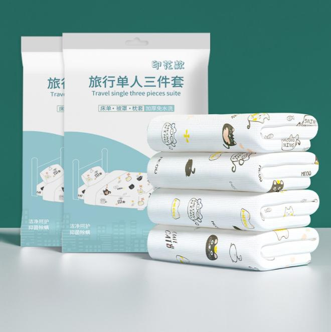 SJ Disposable Hotel Supplies Set High Quality Disposable Bed Sheet/Quilt Cover/Pillow Cover OEM Wholesale