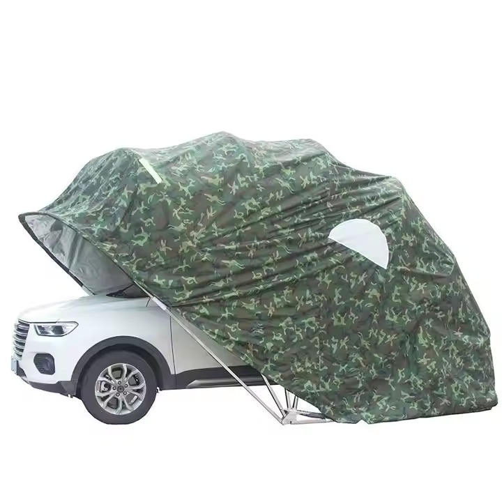 Modern Portable Car Shelter with Steel Frame and Heat Treated Wood Home Car Garages Car Tent