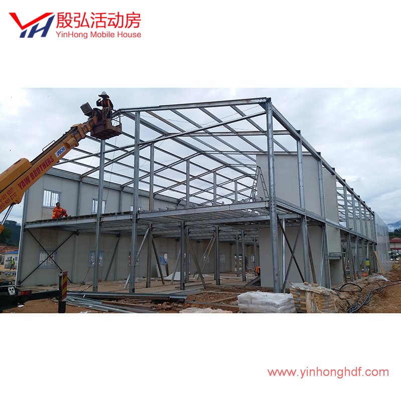 Africa Cheap Cladding Prefab Steel Structure Factory Caravan Prefab House