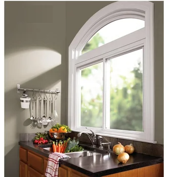 High Quality Florida Hurricane Impact Thermal Break Casement PVC Windows Double Glazed Low-E Glass Passive Windows