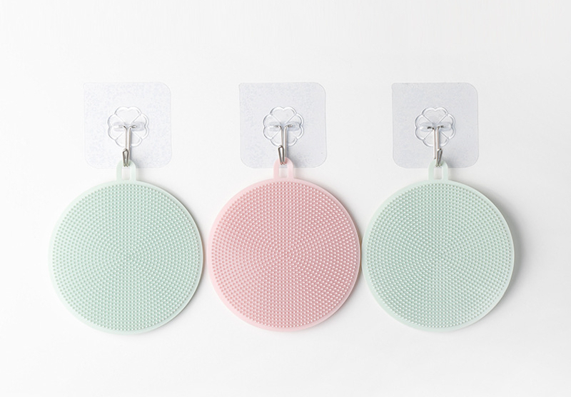 Multifunctional Kitchen Cleaning Brush with Silicone Dishcloth Design
