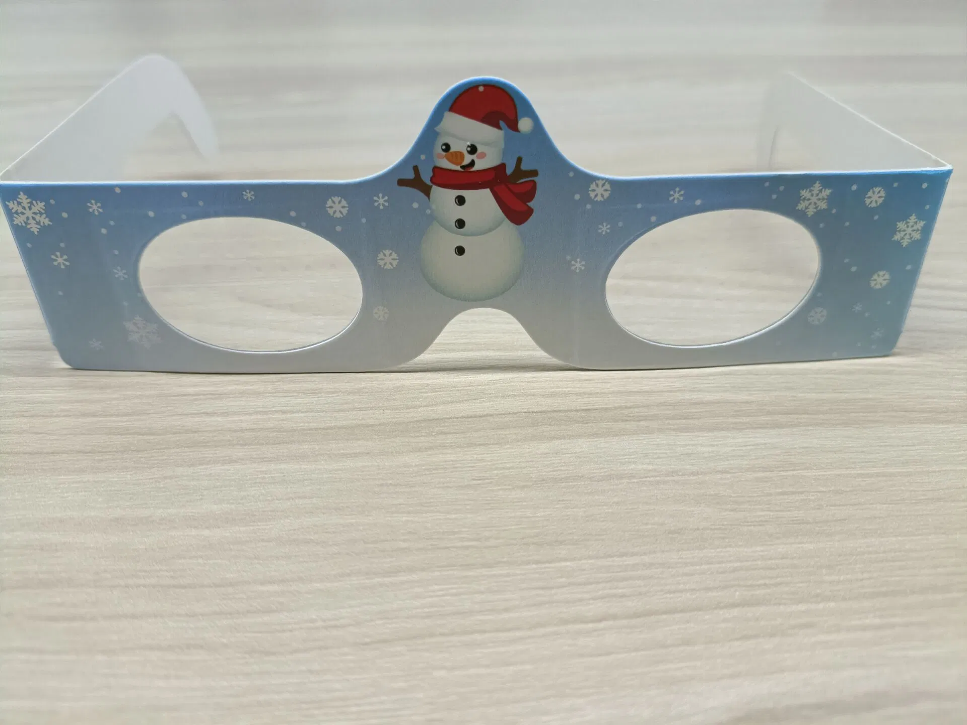 Promotional Gift Paper Diffraction Glasses Snowman Fireworks Glasses Wholesale