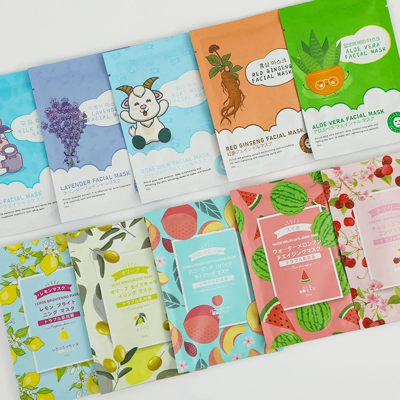 Beauty Fruit Face Masks Facial Mask Paper Sheet Korean Skin Care Moisturizing Aloe Vera Face Mask
