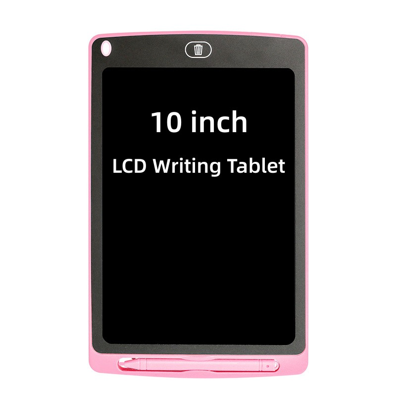 10 Inch LCD Writing Tablet for Kids, Colorful Doodle Board Drawing Tablet with Lock Function, Completely Erasable Reusable Writing/Drawing Pad-Pink