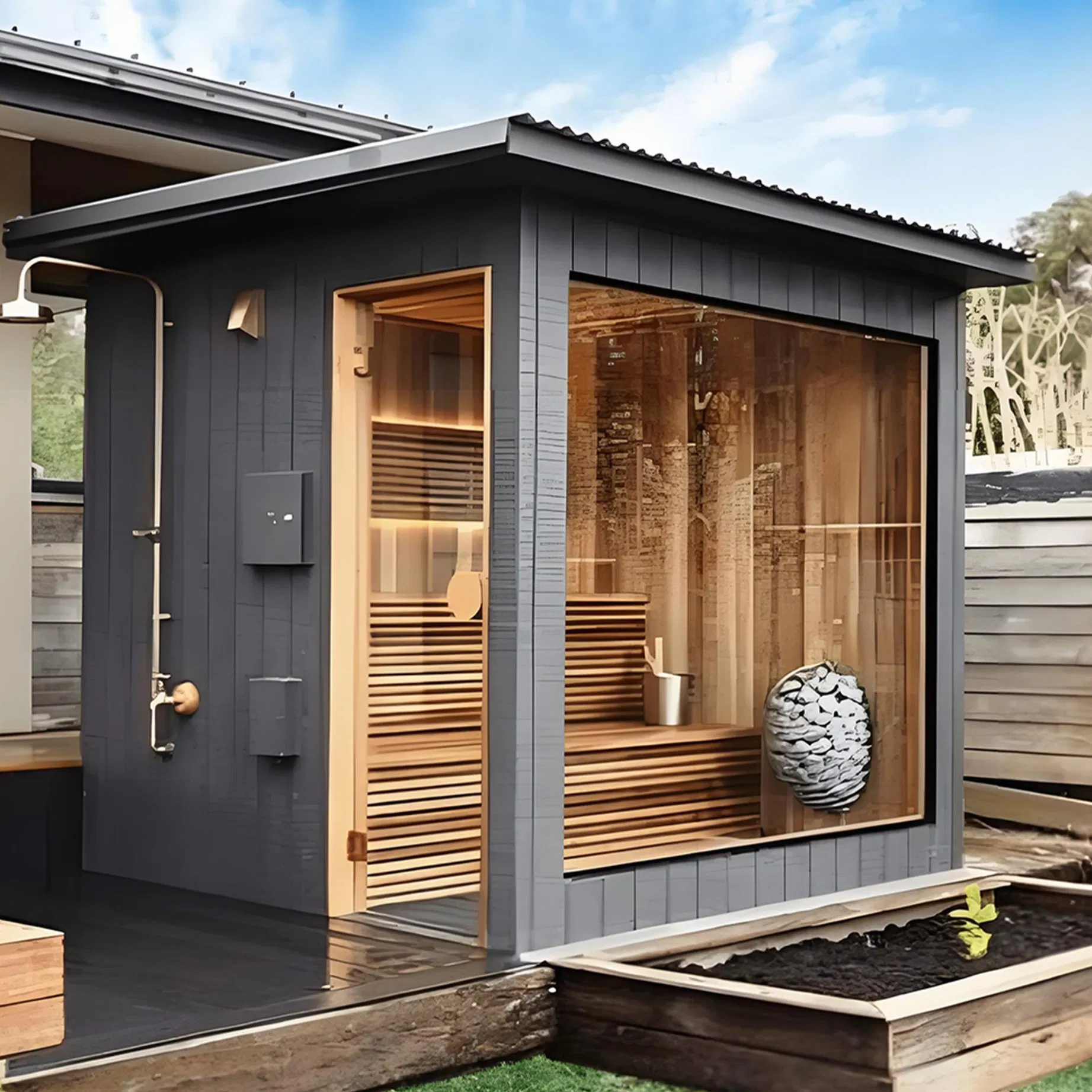 Сауна премиум-класса на заказ: размер, цвет, комплектация