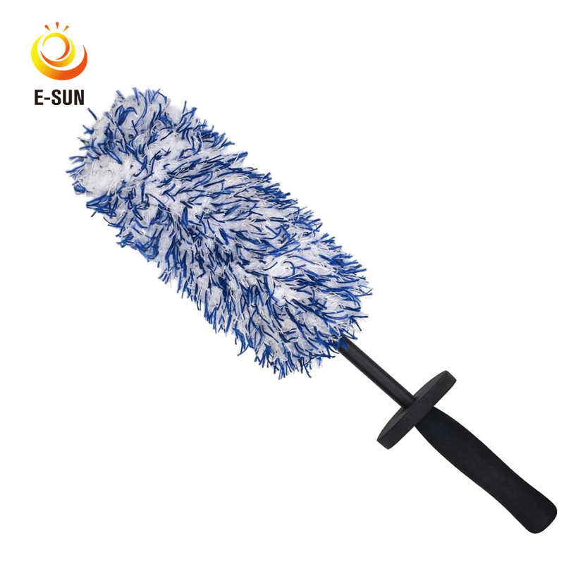 Esun Car Cleaning Supplies Plush Car Wash Brush Tire Rim Wheel Hub Cleaning Brush