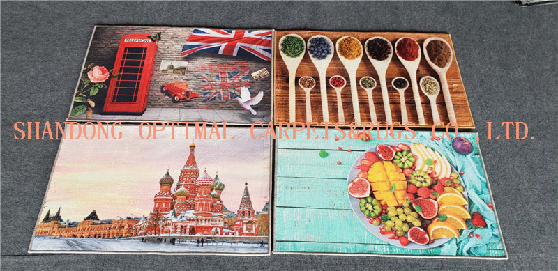 Washable Digital Transfer Dye Sublimation Photo Printed Kitchen Door Floor Rugs