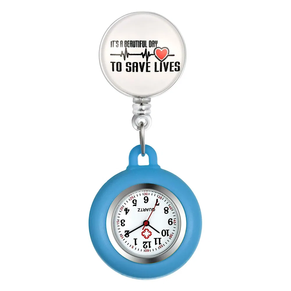 Icen Wholesale Silicon Nurse Watch Clip-on Hanging Lapel Nurse Watch Silicone Cover Brooch Pocket Watch