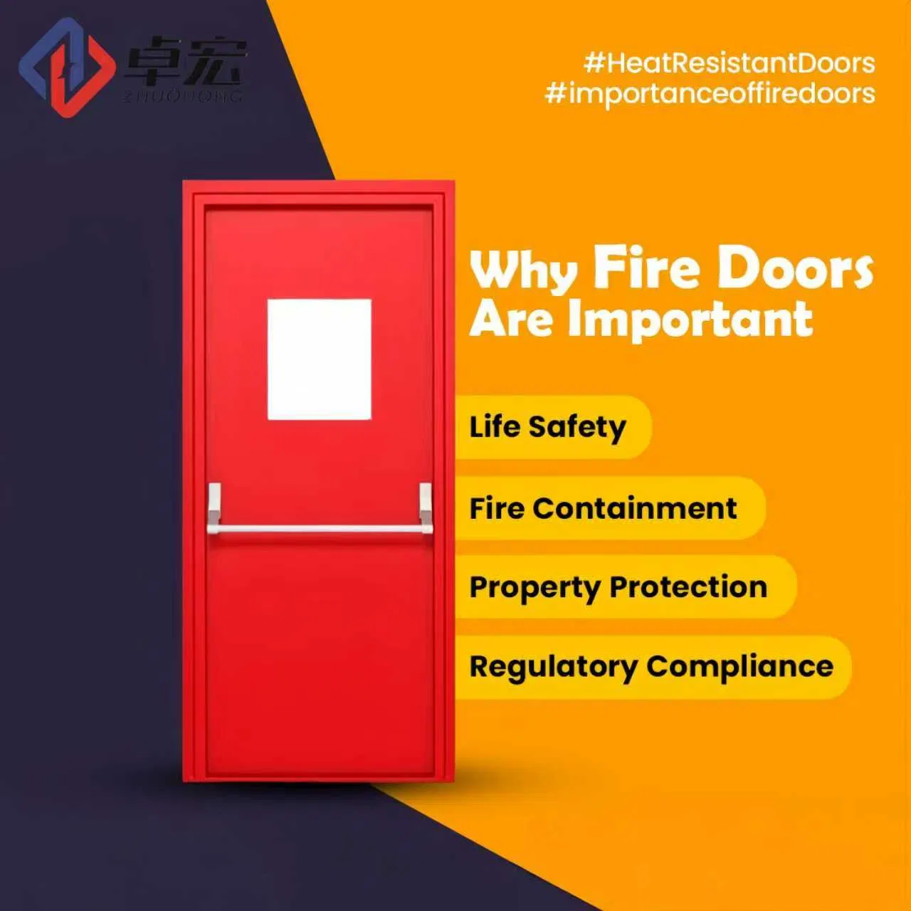 Premium Fire Rated Steel Exterior Door for Security