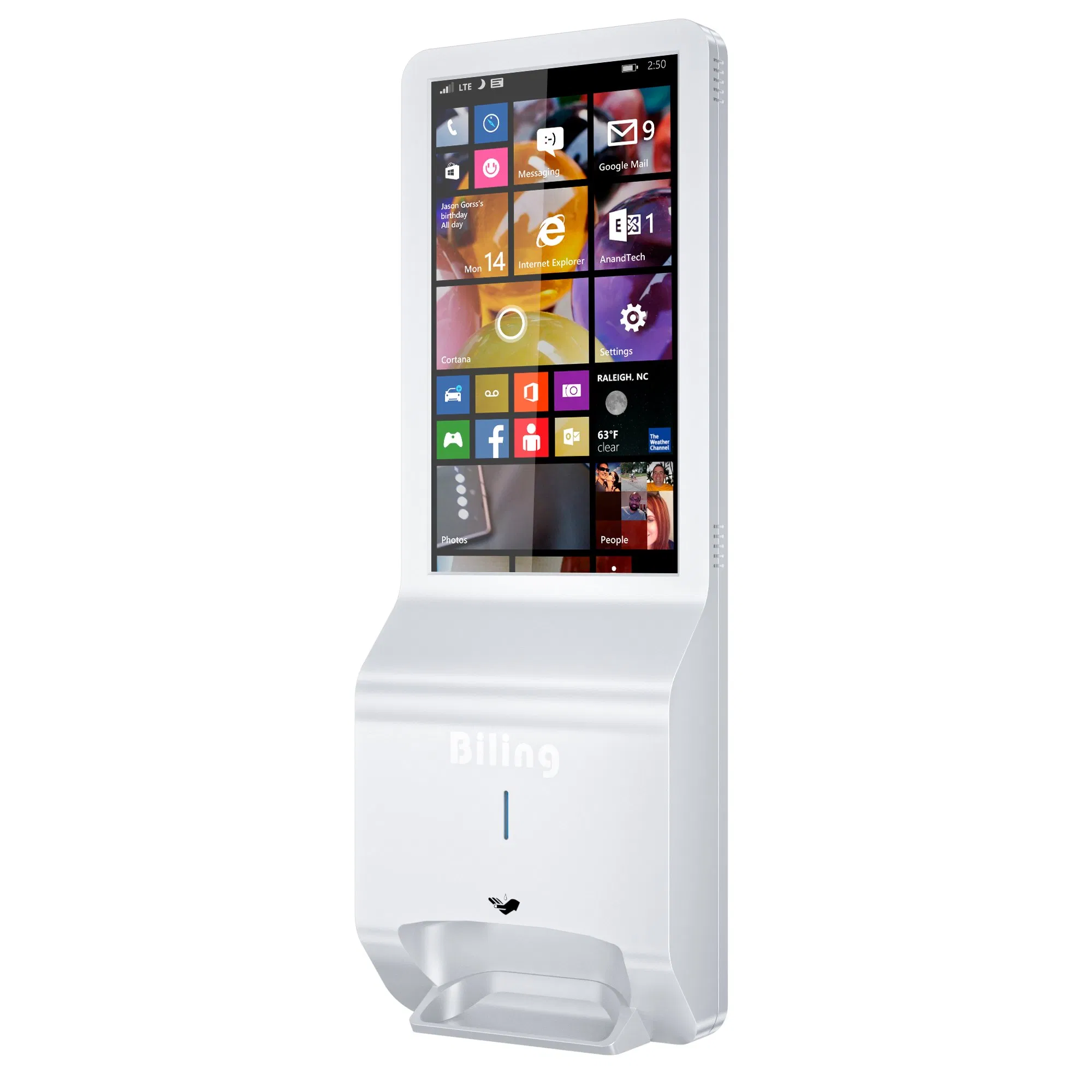 Android LCD 1920*1080 Digital Signage Advertising Hand Sanitizer Kiosk