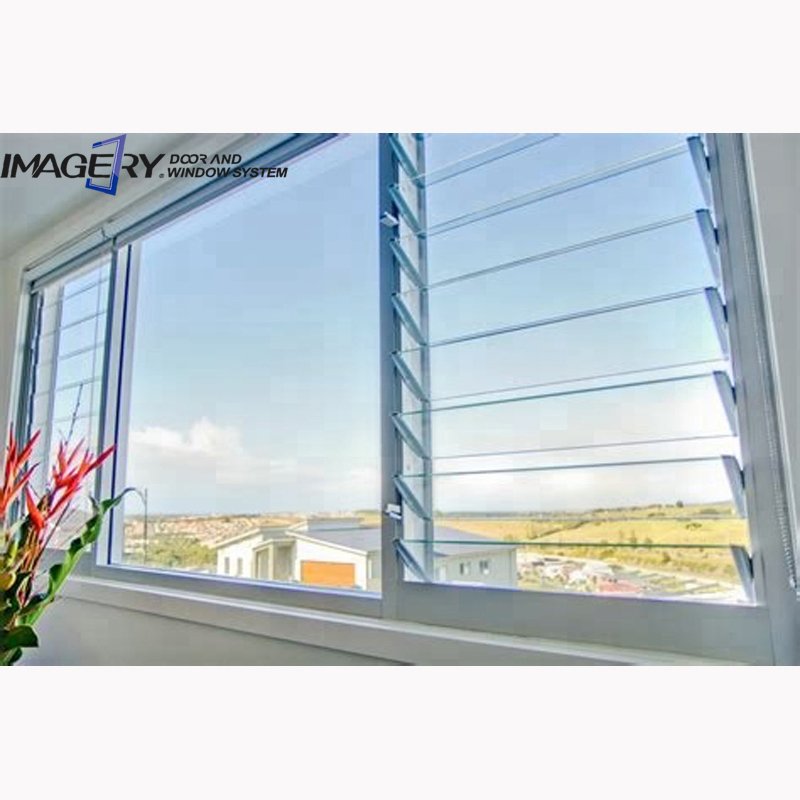High Quality Adjustable Temperred Morden Aluminum Shutter Jalousie Window Price Glass Louver