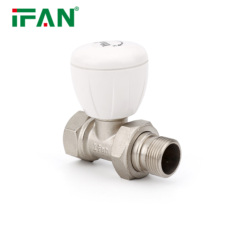 Ifan Hot Selling Radiator Valve Brass Radiator Valve 1/2 3/4 Inch Thermostatic Radiator Valve